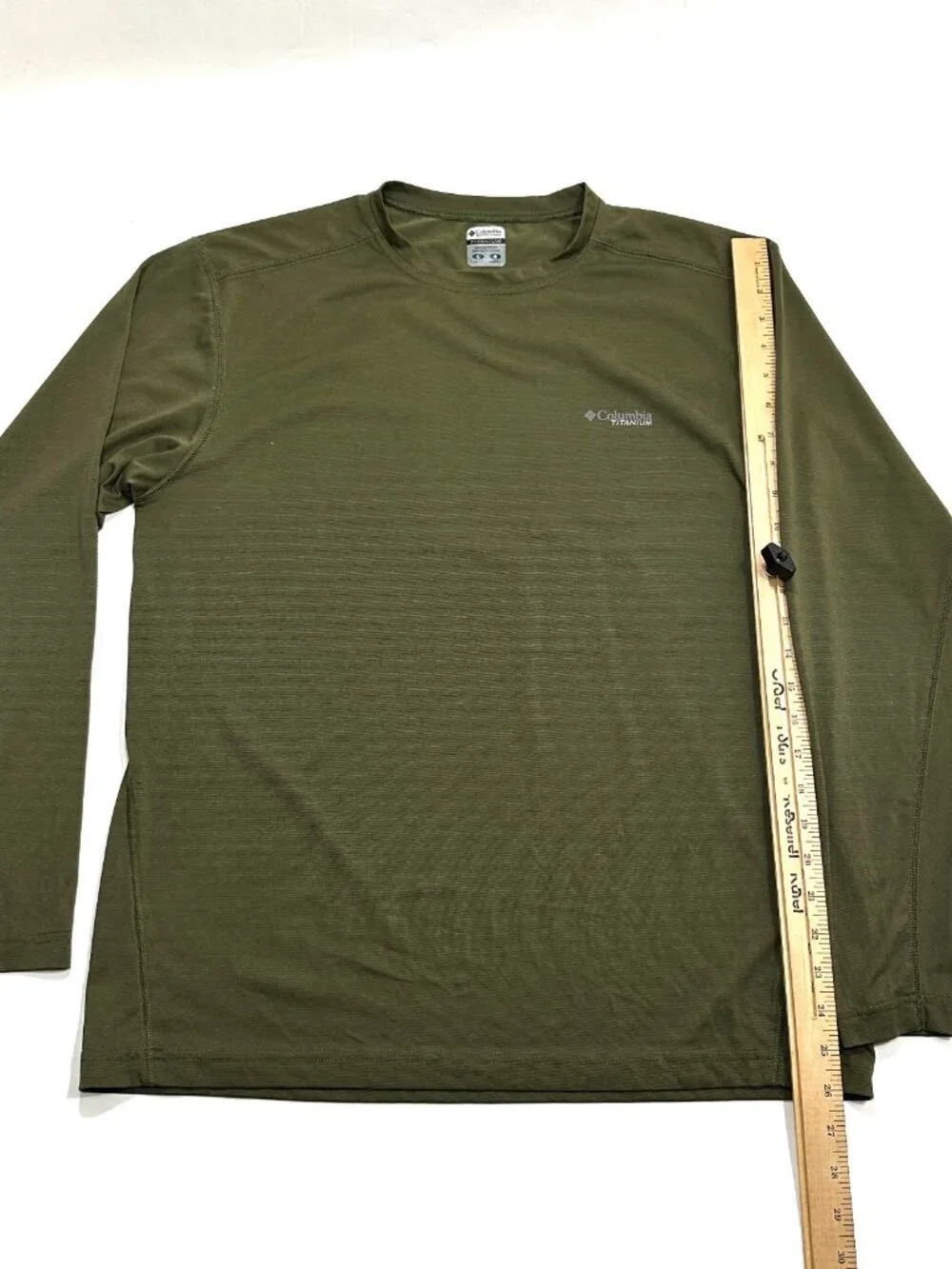 Columbia Titanium Omni-Dry Long Sleeve Performance Shirt Mens Large Green Hiking - Picture 13 of 16